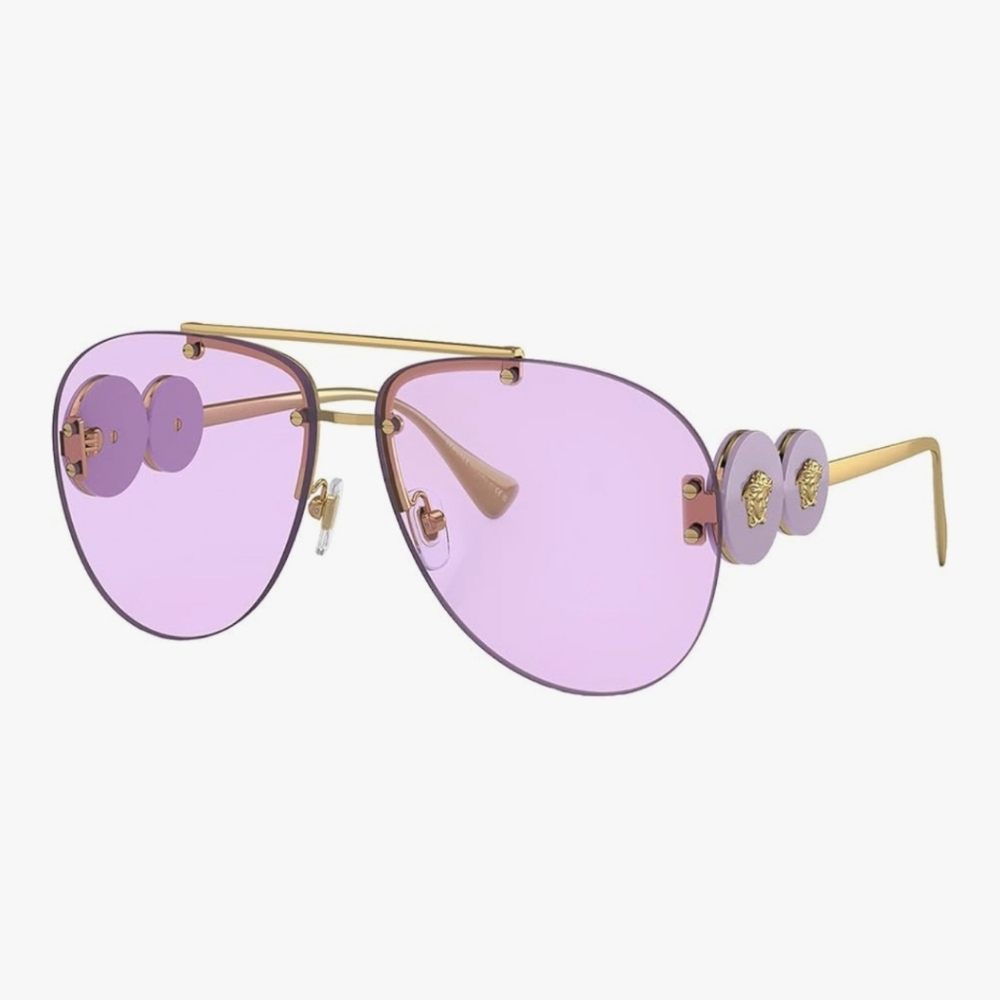 Versace Purple and Gold Women's Sunglasses
